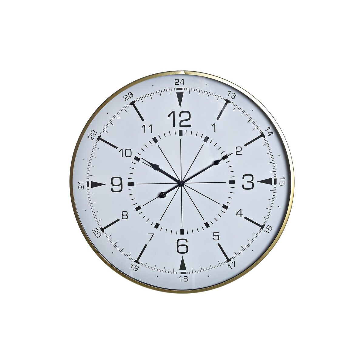 Reloj de Pared DKD Home Decor Cristal Dorado Metal Blanco Brújula (60 x 3 x 60 cm) - Vista 1